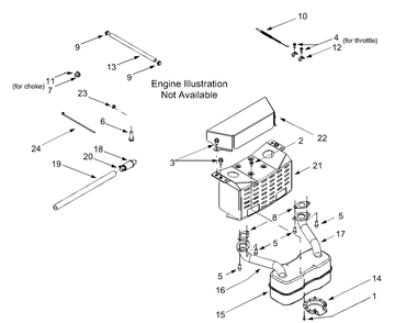 Engine Accessories Diagram and Parts List for LT1024 13AR11CP710-13AR11CP712 Cub Cadet Lawn Tractor